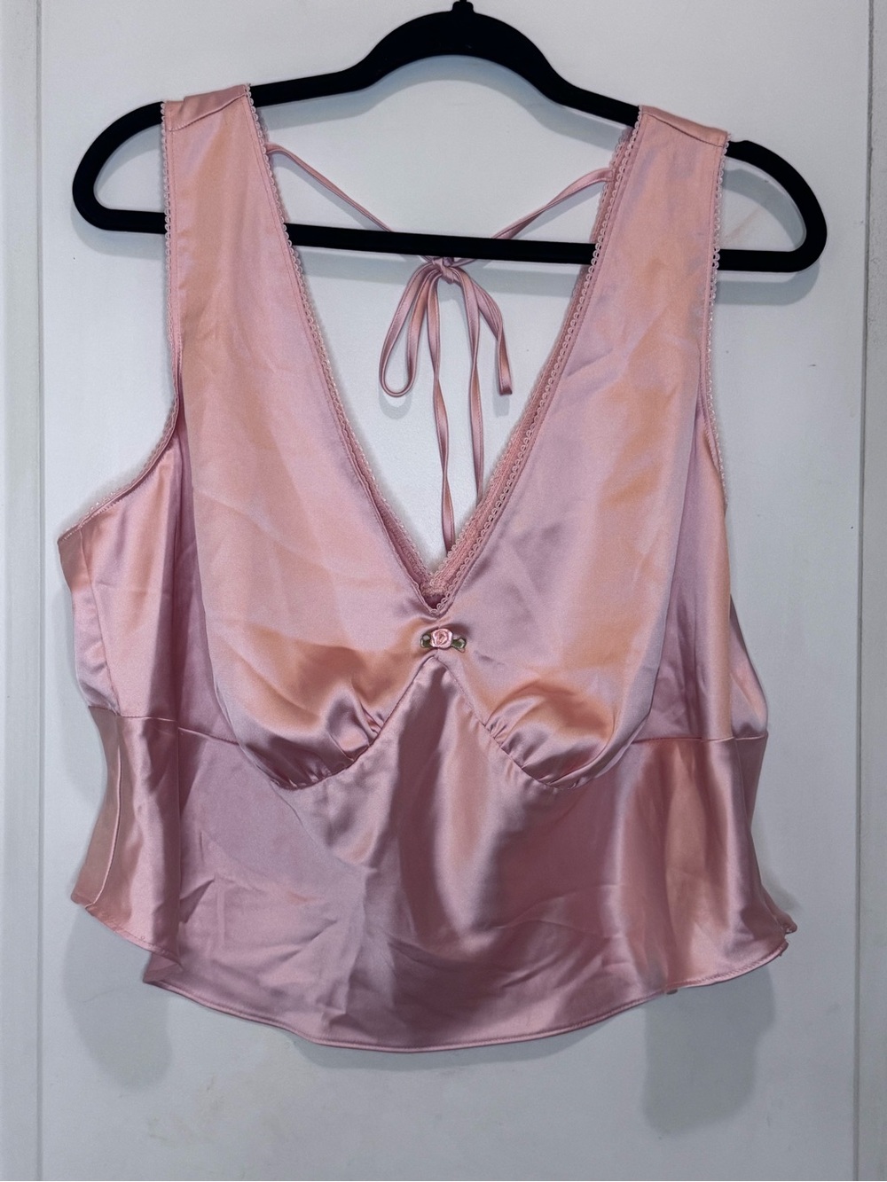 wild fable Satin V-Neck Sleep Cami in Light Pink